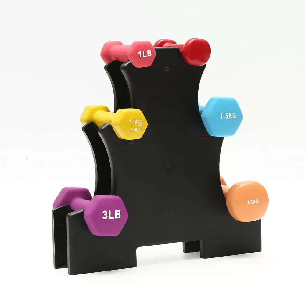 PVC Fitness Dumbbell Rack Holder for home gym organization