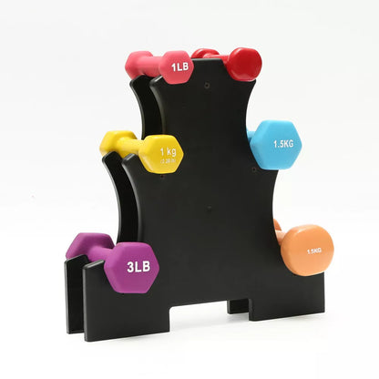 PVC Fitness Dumbbell Rack Holder for home gym organization