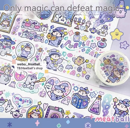 Haemorrhoid tape packaging stickers with cute cartoon characters on Japanese paper, 42 style options
