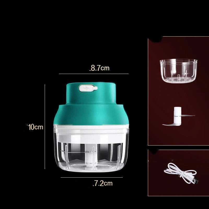 Mini Electric Garlic Masher with stainless steel blade and USB charging