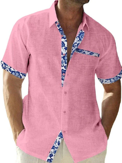 Men's tropical vacation shirts in various vibrant colors and sizes