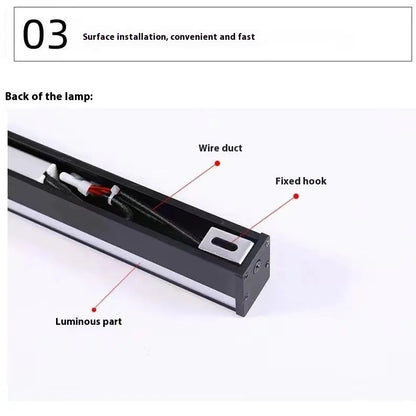 80cm aluminium LED wall lamp with PC shade showing three colour temperature options