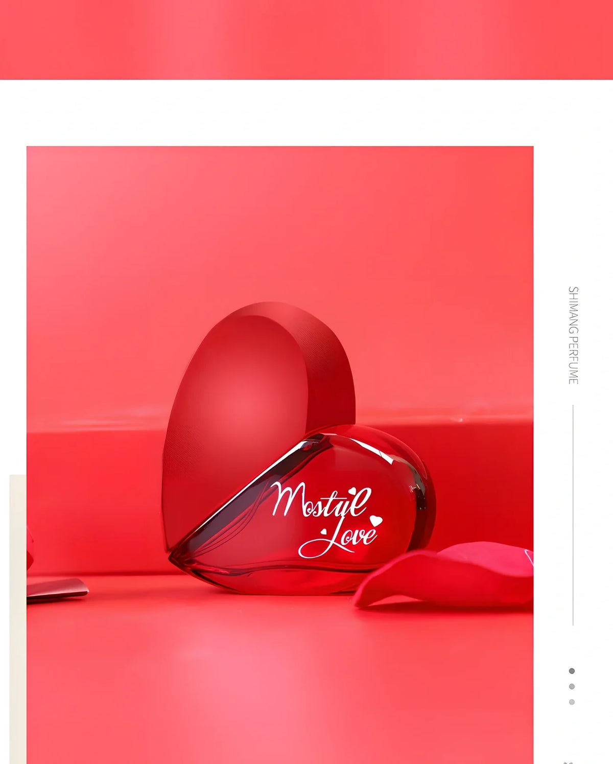 Love Perfume 50ml bottle in DXR220 and pink DXR220B variants with spray mechanism