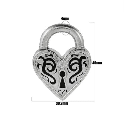 Women's heart-shaped fashion earrings in stainless steel with gold or steel colour electroplating