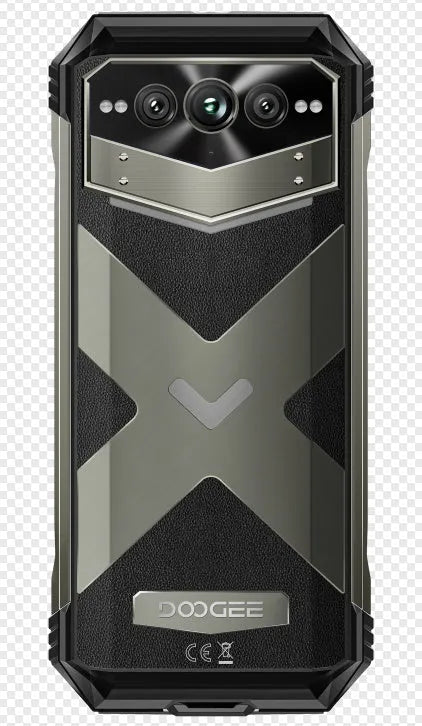 VMAX PRO mobile phone in black or grey colour, showing front view with charger and manual.