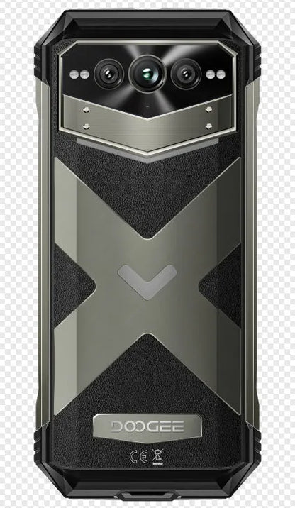 VMAX PRO mobile phone in black or grey colour, showing front view with charger and manual.