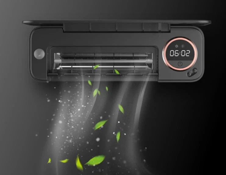 Rechargeable UV Toothbrush Sanitizer with LED Display for Wall Mounting in Bathroom