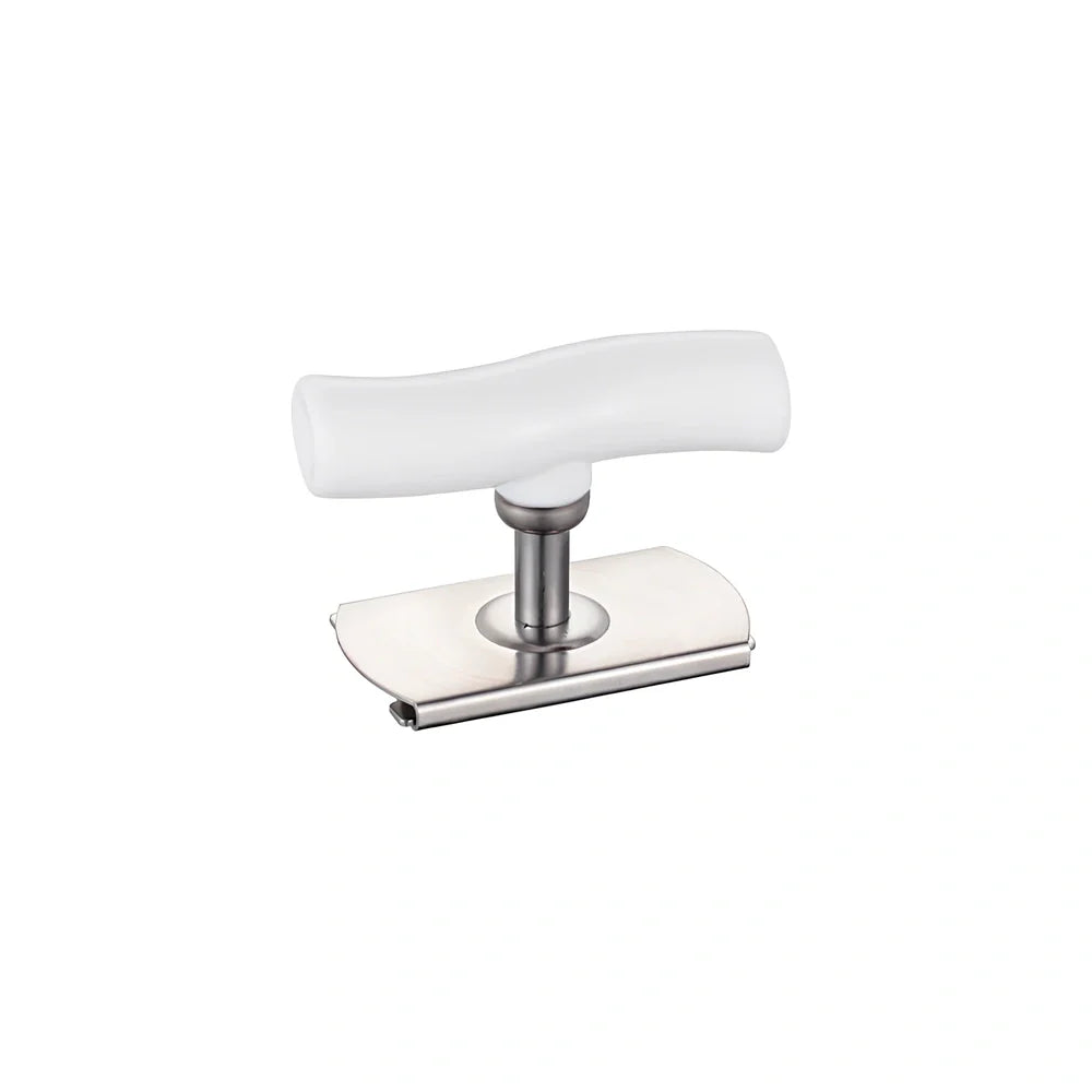 Adjustable stainless steel jar opener with ABS plastic handle, showing steel teeth and collapse feature