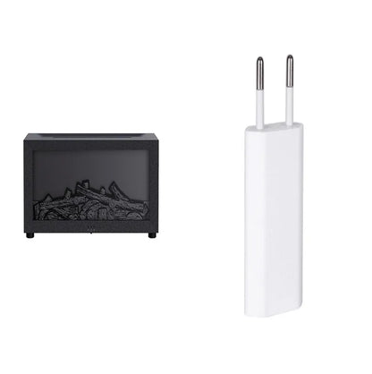 Square flame aromatherapy machine with 3D flame effect and 7 colour mood lights