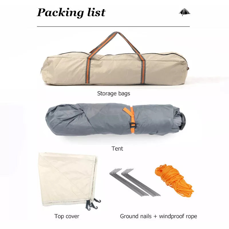 Outdoor portable camping fully automatic quick-opening tent in beige