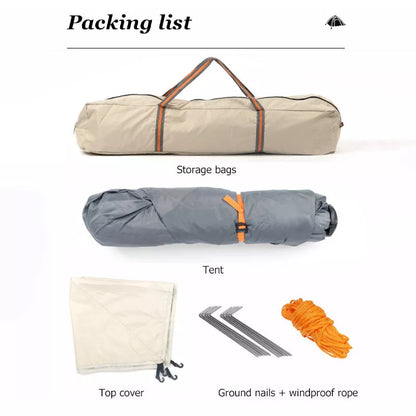 Outdoor portable camping fully automatic quick-opening tent in beige
