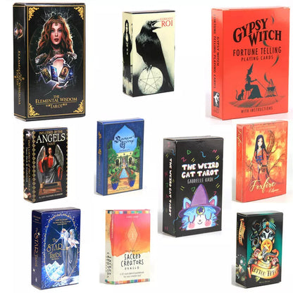 English Tarot Oracle Card Prism Card set for intelligence development, durable coated paper, 44-78 cards