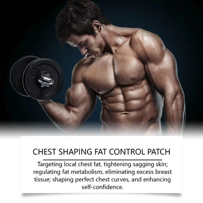 Four men's thin chest figure control patches with natural ingredients including mugwort and ginger