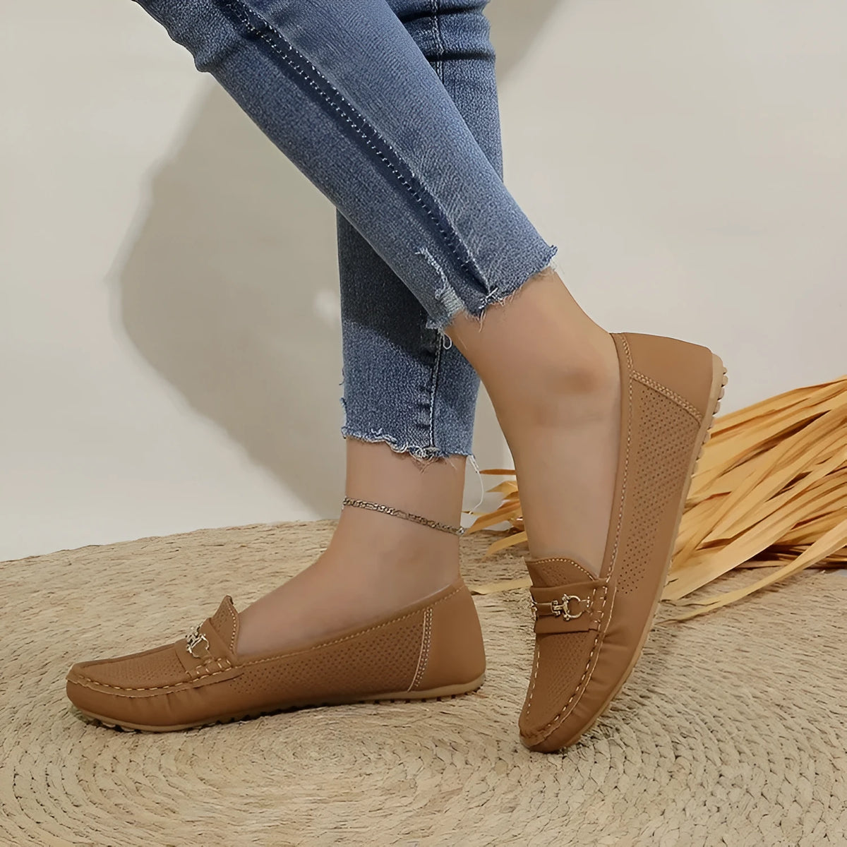 Women's flat casual plus size thin shoes in artificial PU available in white, black, and khaki colours