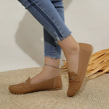 Women's flat casual plus size thin shoes in artificial PU available in white, black, and khaki colours