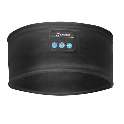 Wireless eye mask Bluetooth headset running headscarf in pink with music label, head-mounted stereo design
