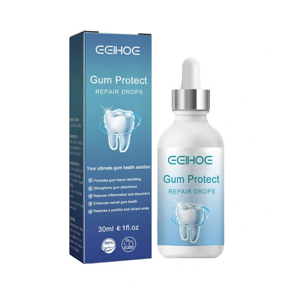 Gum Repair Series products including drops, essence, and spray for rejuvenating oral health and removing tooth stains