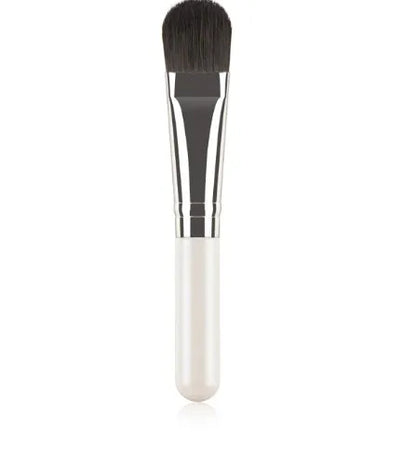 Wooden handle facial treatment brush, 12cm total length, 2cm artificial fibre bristles, black or wood colour.