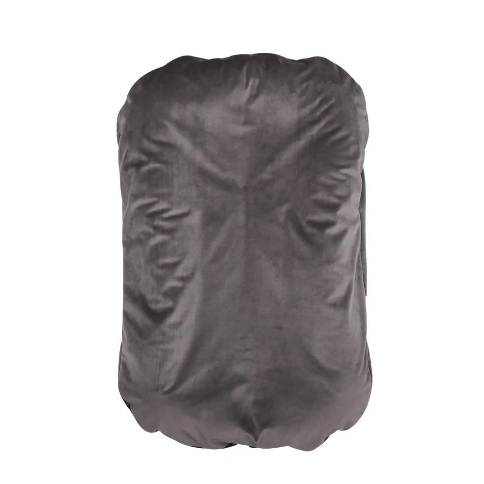 Portable crib with interchangeable fabric cover showing 75x45cm dimensions and multiple colour options