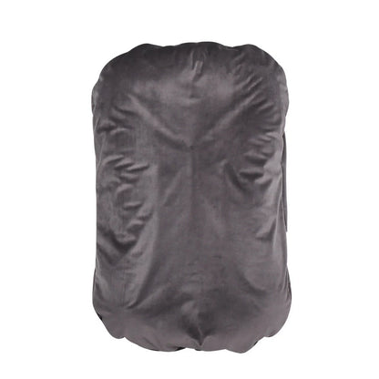 Portable crib with interchangeable fabric cover showing 75x45cm dimensions and multiple colour options