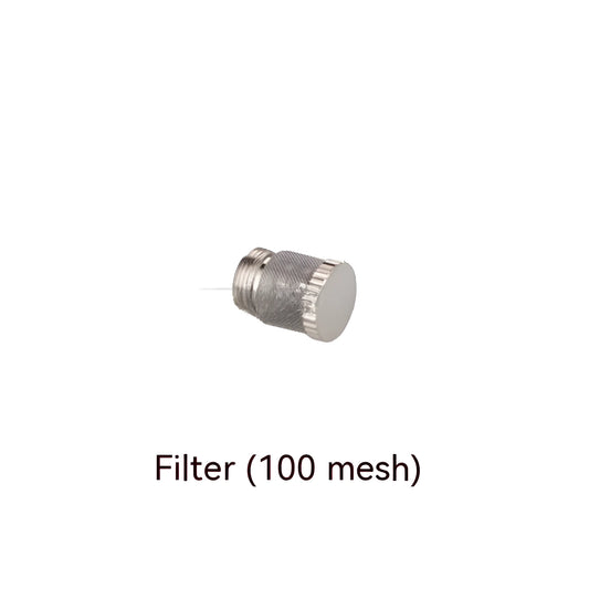 304 stainless steel high and low pressure atomising nozzle with external thread and filter.