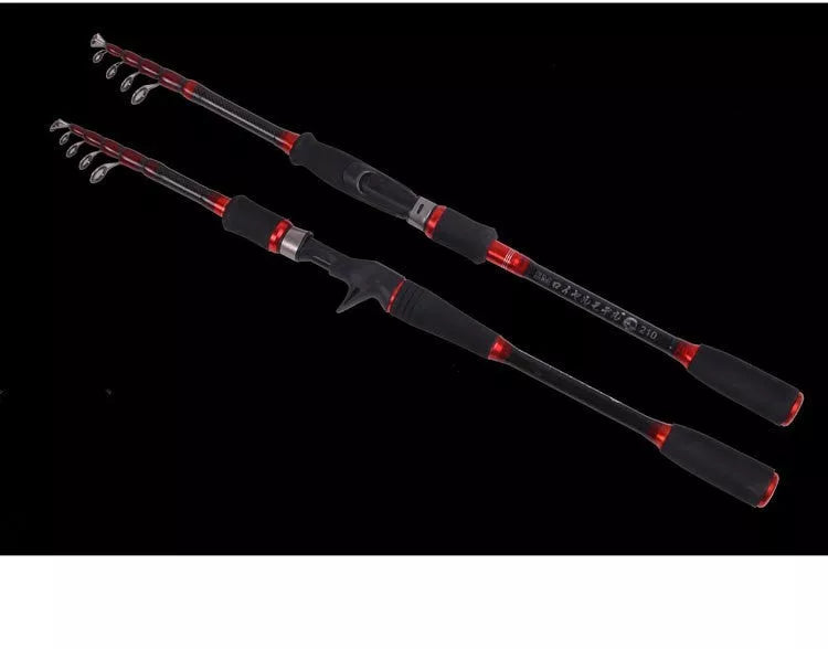 MH Shrinking Carbon Fishing Rod with straight and gun handle options for ocean fishing