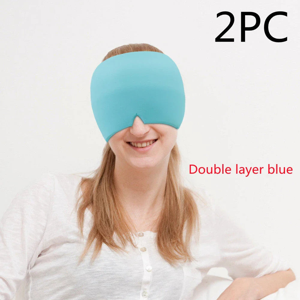 Soothing ice gel eye mask with elastic cloth design for headache and eye strain relief
