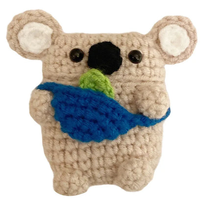 Handmade knitted backpack koala bear earphone cover for AirPods case in knitted material
