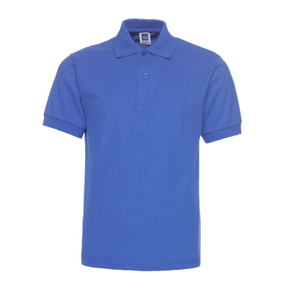 Solid colour short sleeve polo shirt in cotton blend fabric, plus size loose fit for summer wear