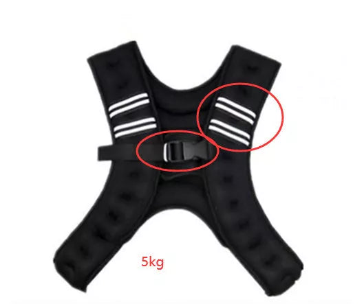 High-grade weight-bearing vest for running and physical training in black and blue