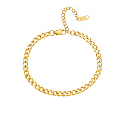 INS Commuter's necklace with 40.5cm titanium steel chain and electroplated gold or silver charms for personalisation