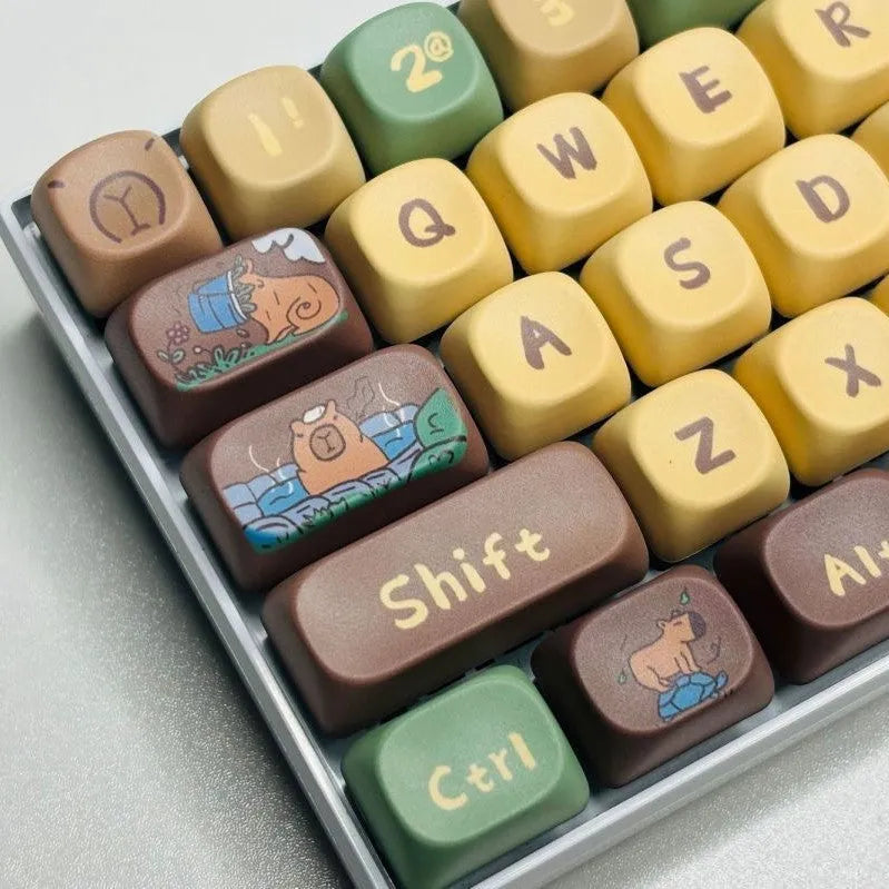 Capabala mechanical keyboard keycaps set with 130 ABS keys in universal compatibility design