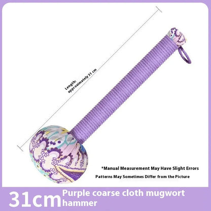 Argy wormwood massage hammer in green colour with 26cm handle for neck and shoulder massage