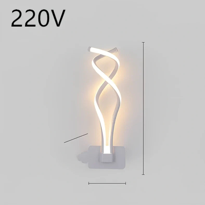 Nordic minimalist LED wall lamp in black with silicone shade, 220V for bedroom bedside use, 30000-hour lifespan