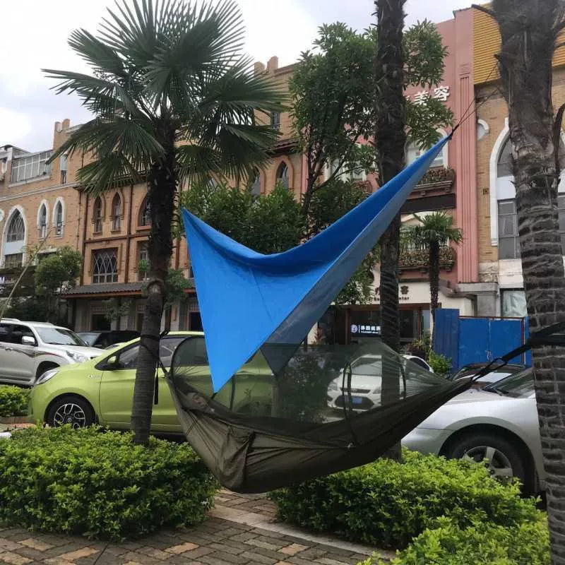Camping Mosquito Net Hammock Package with waterproof canopy and durable nylon hammock
