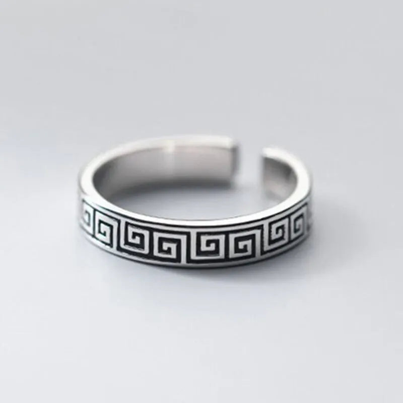 Retro punk distressed snake flower XINGX adjustable open mouth copper ring in unisex opening style
