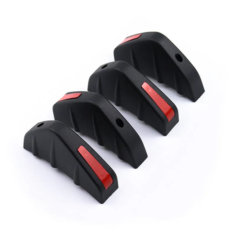 Black universal triangle rear car spoiler made from ABS plastic with a 15cm base.