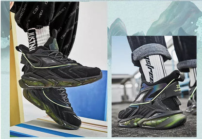 Korean Men's Sports Casual Shoes with breathable mesh upper and durable rubber sole