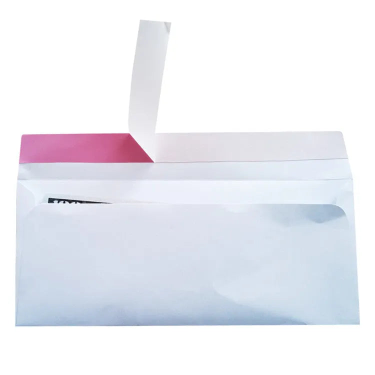 Blue anti-opening confidential envelope with self-adhesive seal measuring 105mm by 240mm