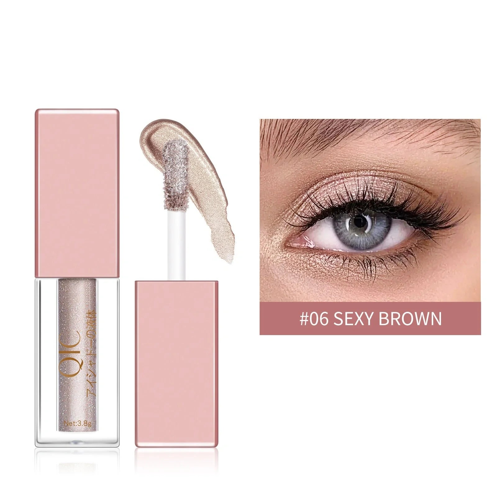 Liquid Eyeshadow with Crushed Diamond Effect in various colors for a glamorous look