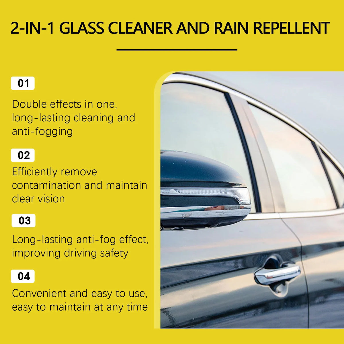 100ml car glass cleaning anti-fog spray bottle for windscreen use