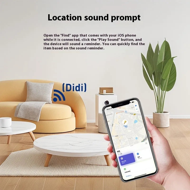 Black pet tracking device with wireless charging and NFC connectivity measuring 85mm