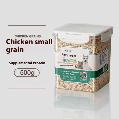 500g chicken freeze-dried cat snacks in bag or barrel packaging options