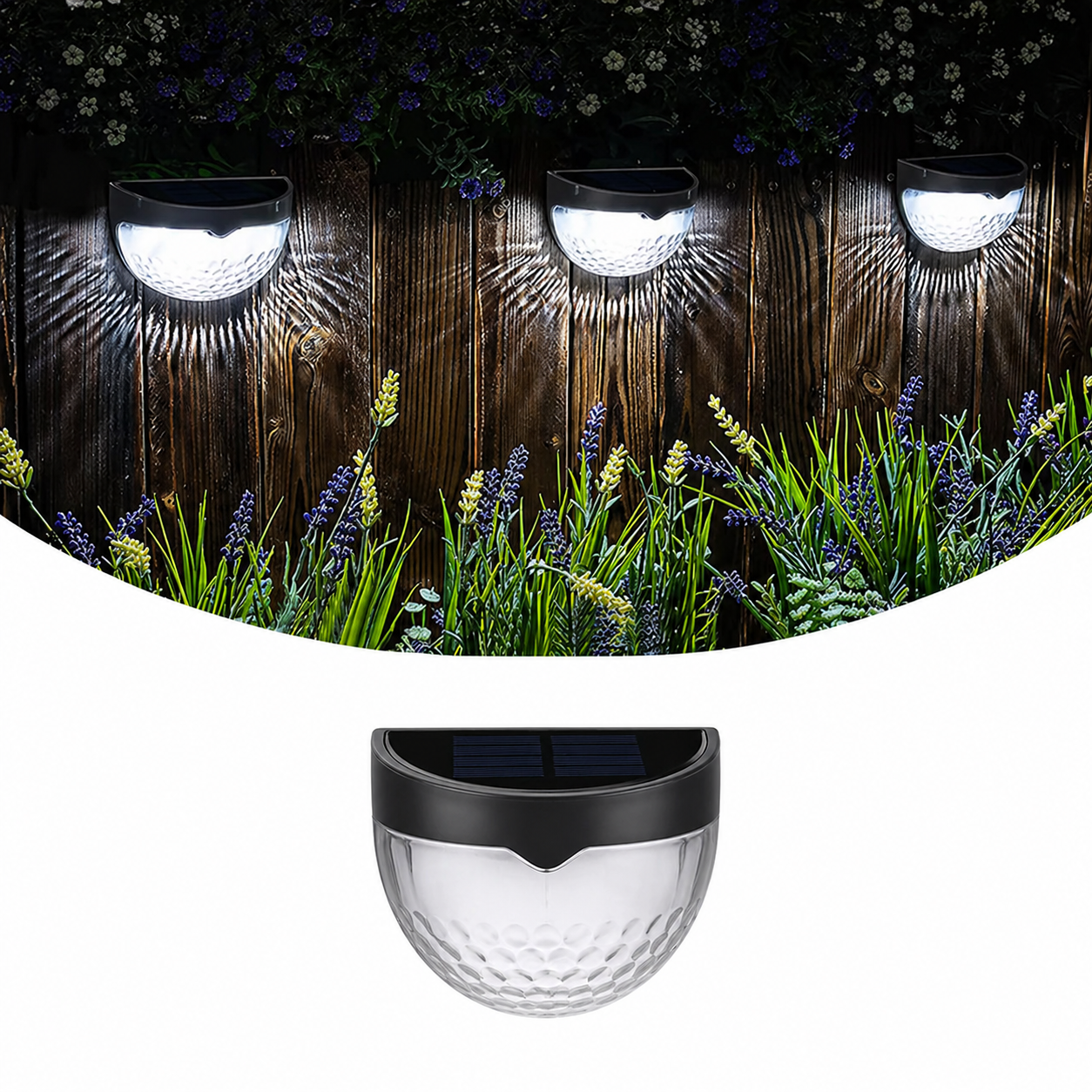 Solar-powered outdoor wall lamp with integrated LED technology providing 8-12 hours of continuous illumination from a single day's solar charge, featuring IP55 waterproof rating for year-round garden use