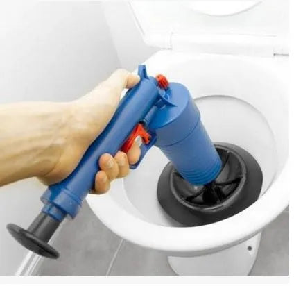 Air Power Drain Blaster Gun High-Pressure with four suction cup adaptors for clearing pipe blockages
