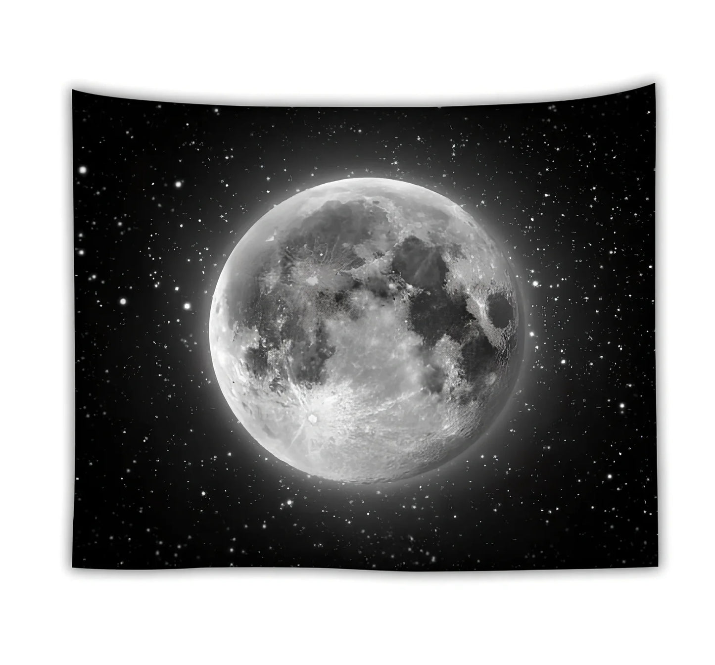 Ocean moon nature tapestry wall hanging in polyester, 150x200cm size with digital print for dorm decor