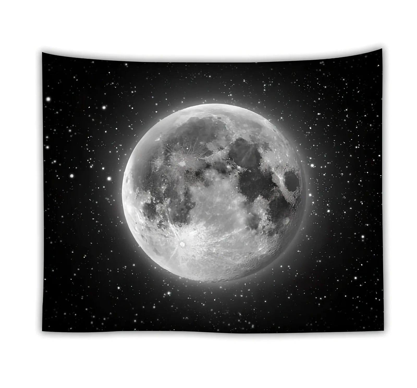 Ocean moon nature tapestry wall hanging in polyester, 150x200cm size with digital print for dorm decor