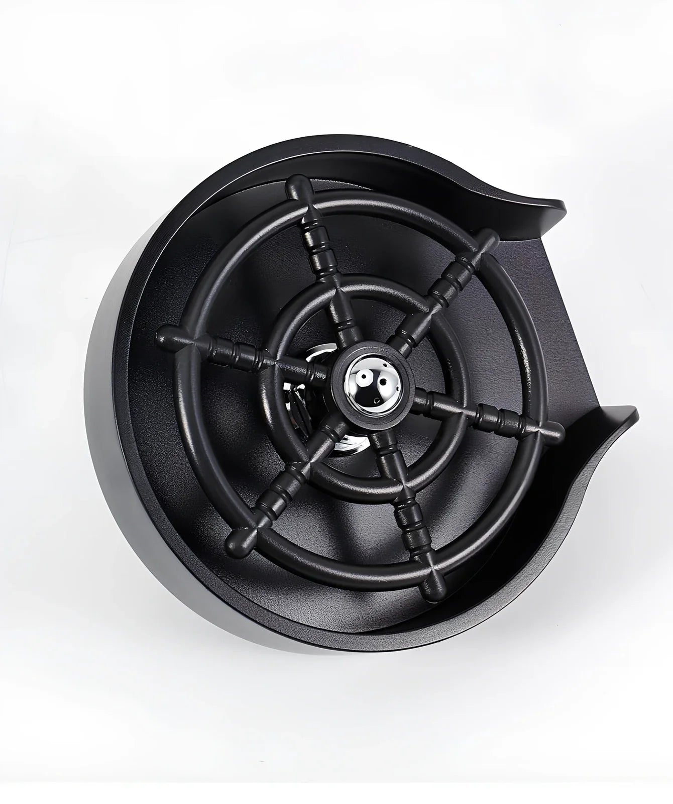 Automatic cup washer with high-pressure spray system for bar counters in black finish