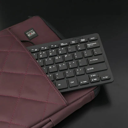 USB wired mini noiseless keyboard in black, white, pink, or blue colours
