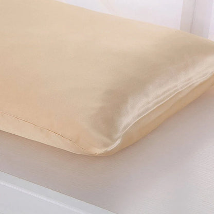 Luxurious satin pillowcases in various colors and sizes, offering soft and breathable comfort
